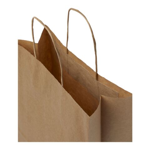 Kraft 80 g/m2 paper bag with twisted handles - medium Kraft brown | not available | No Branding | not available | not available