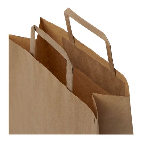 Kraft 80-90 g/m2 paper bag with flat handles - medium Kraft brown | not available | No Branding | not available | not available