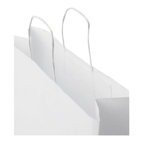 Kraft 80-90 g/m2 paper bag with twisted handles - large white | No Branding | not available | not available
