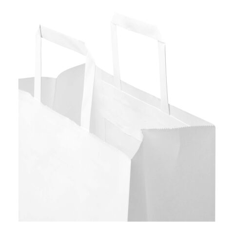Kraft 80 g/m2 paper bag with flat handles - 25 x 15 x 32 cm White | No Branding | not available | not available