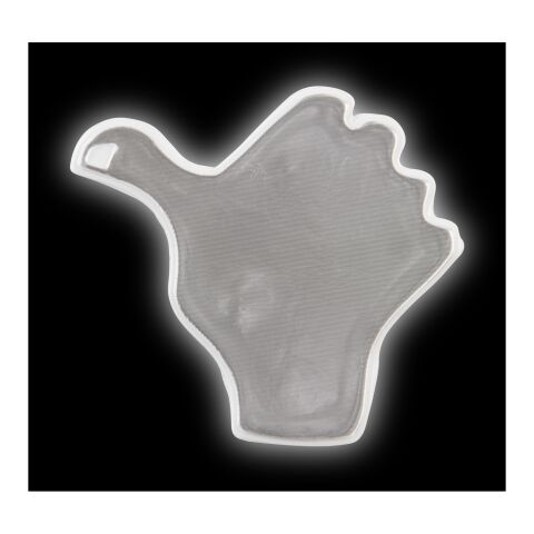 RFX™ S-12 thumb reflective PVC sticker White | No Branding | not available | not available
