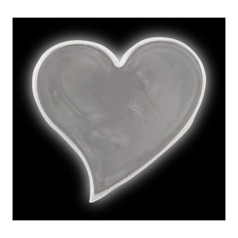 RFX™ S-12 heart L reflective PVC sticker White | No Branding | not available | not available