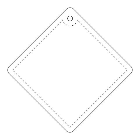 RFX™ diamond reflective PVC hanger small White | No Branding | not available | not available