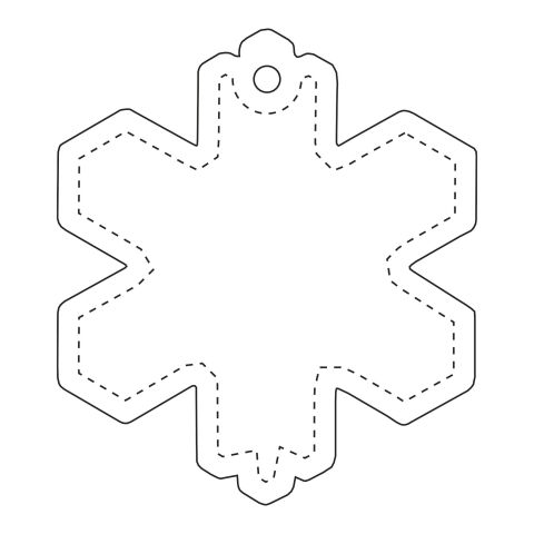 RFX™ snowflake reflective TPU hanger White | not available | No Branding | not available | not available
