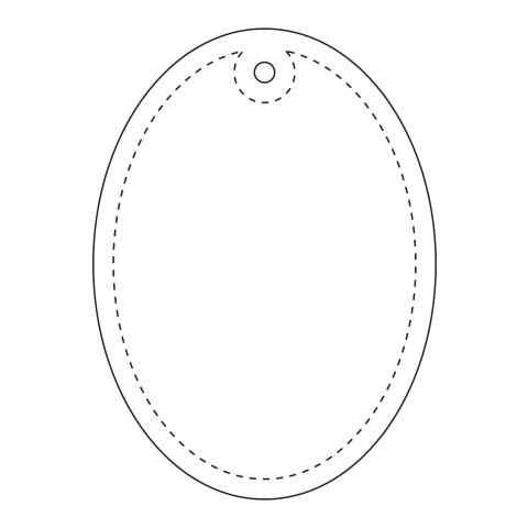 RFX™ oval reflective PVC hanger White | No Branding | not available | not available