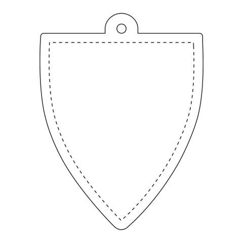 RFX™ badge reflective TPU hanger White | No Branding | not available | not available