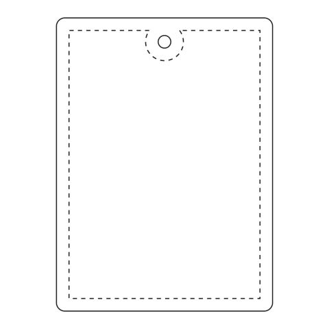 RFX™ rectangular reflective PVC hanger large White | No Branding | not available | not available