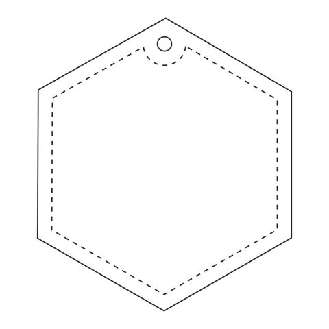 RFX™ hexagon reflective PVC hanger Neon yellow | No Branding | not available | not available