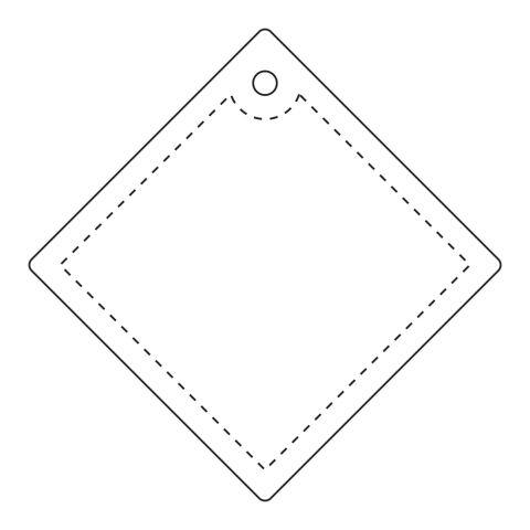 RFX™ diamond reflective PVC hanger large White | No Branding | not available | not available