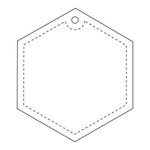 RFX™ H-12 hexagon lightweight reflective PVC hanger white | No Branding | not available | not available