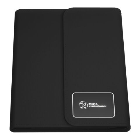 SCX.design O18 A5 notebook with 5W wireless 4000 mAh powerbank and light-up logo Solid black | No Branding | not available | not available