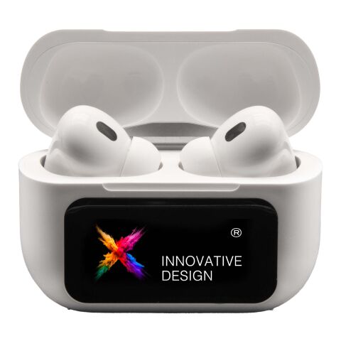 SCX.design E26 ANC earbuds with interactive touchscreen charging case white | No Branding | not available | not available