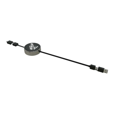SCX.design C42 4-in-1 65W retractable cable  Solid black | No Branding