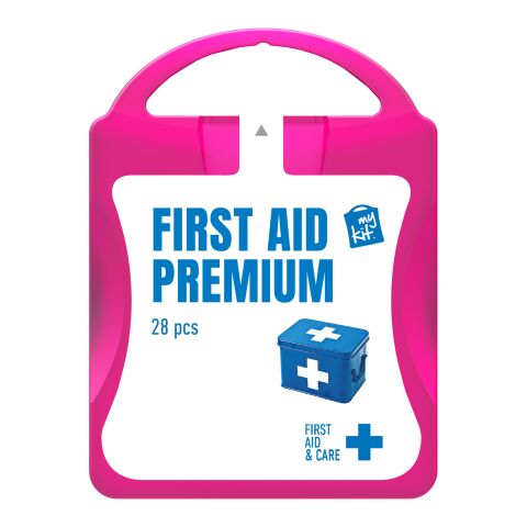 MyKit first aid premium kit Magenta | Digital Sticker | front | 90 mm x 127 mm