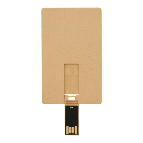 Rectangular degradable credit card USB Kraft brown | No Branding | not available | not available | 1 GB