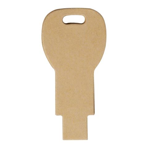 Key-shaped recycled paper USB 2.0 Kraft brown | No Branding | not available | not available | 1 GB
