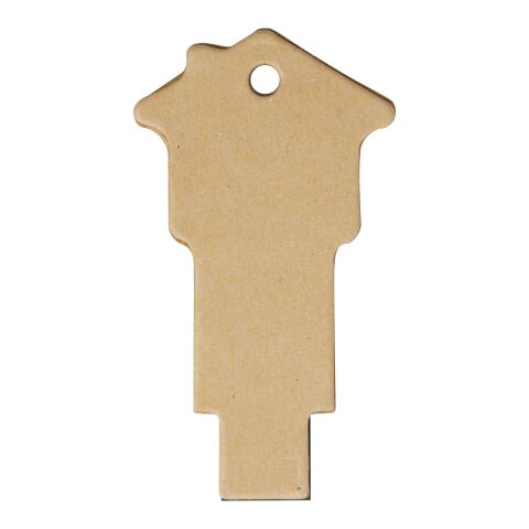 House-shaped recycled paper USB 2.0 Kraft brown | No Branding | not available | not available | 1 GB