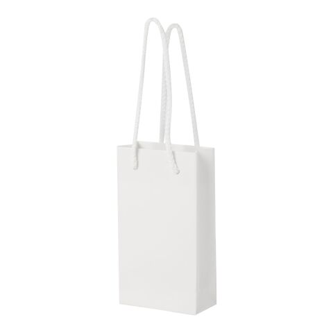 Handmade 170 g/m2 integra paper bag with plastic handles - small white | No Branding | not available | not available