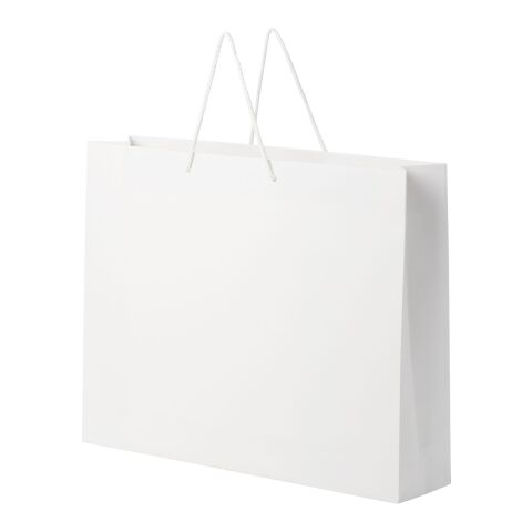 Handmade 170 g/m2 integra paper bag with plastic handles - XX large white | No Branding | not available | not available