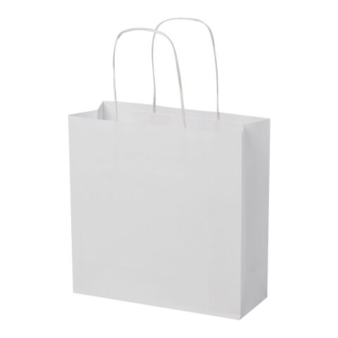 Kraft 120 g/m2 paper bag with twisted handles - small white | No Branding | not available | not available