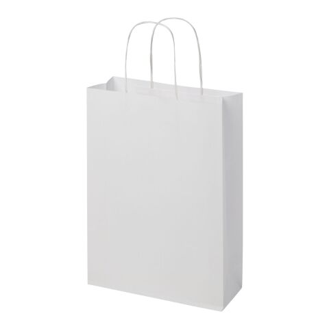Kraft 120 g/m2 paper bag with twisted handles - medium white | No Branding | not available | not available