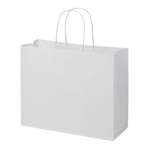 Kraft 120 g/m2 paper bag with twisted handles - large White | Not applicable | No Branding | not available | not available