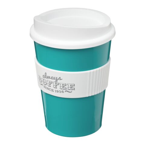 Americano® Medio 300 ml tumbler with grip Aqua blue-White | No Branding | not available | not available