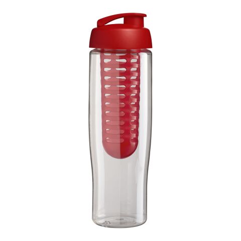 H2O Active® Tempo 700 ml flip lid sport bottle &amp; infuser White-Red | No Branding | not available | not available