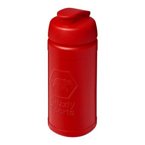Baseline Rise 500 ml sport bottle with flip lid Red-Red | not available | No Branding | not available | not available