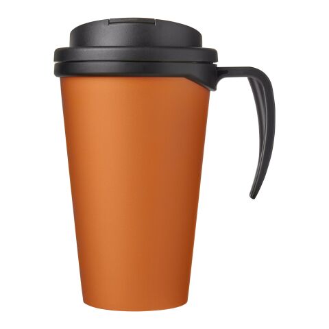Americano® Grande 350 ml mug with spill-proof lid Orange-Solid black | Not applicable | No Branding | not available | not available