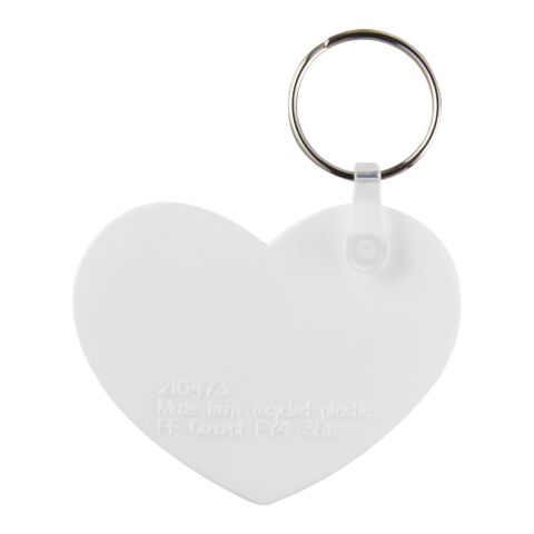 Tait heart-shaped recycled keychain Transparent | No Branding | not available | not available