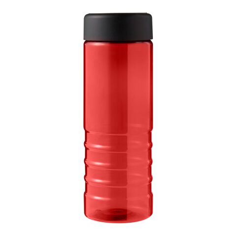 H2O Active® Eco Treble 750 ml screw cap water bottle Red-Solid black | No Branding | not available | not available