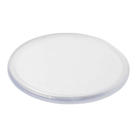 Ellison round plastic coaster with paper insert White | Not applicable | No Branding | not available | not available