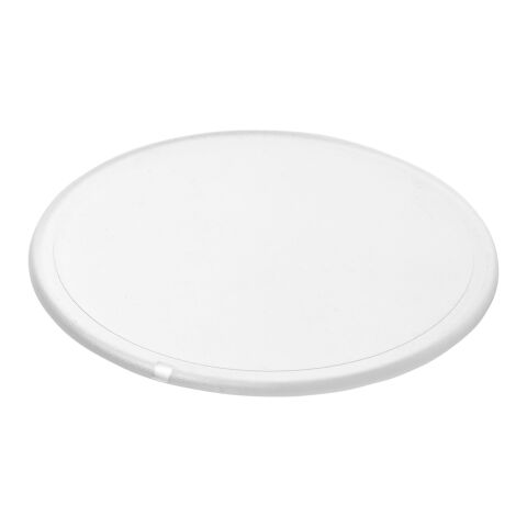 Renzo round plastic coaster White | No Branding | not available | not available