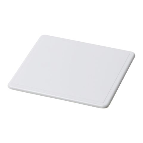 Renzo square plastic coaster White | No Branding | not available | not available