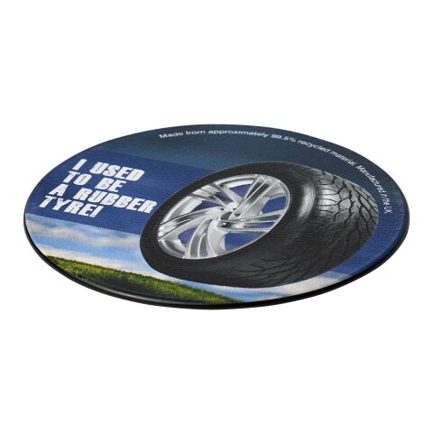 Brite-Mat® round coaster with tyre material Solid black | Not applicable | No Branding | not available | not available