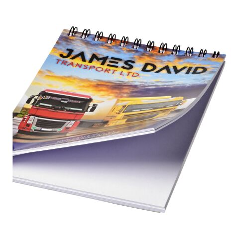 Desk-Mate® spiral A6 notebook White-Solid black | 50 pages | No Branding | not available | not available