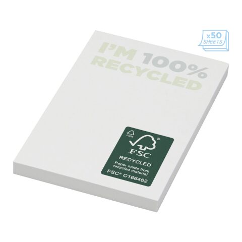 Sticky-Mate recycled sticky notes 50 x 75 mm White | 25 pages | No Branding | not available | not available