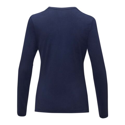 Ponoka long sleeve women's organic t-shirt Standard | Navy | L | No Branding | not available | not available | not available