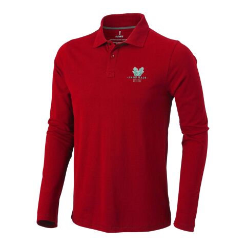 Oakville Long Sleeve Polo  Red | XS