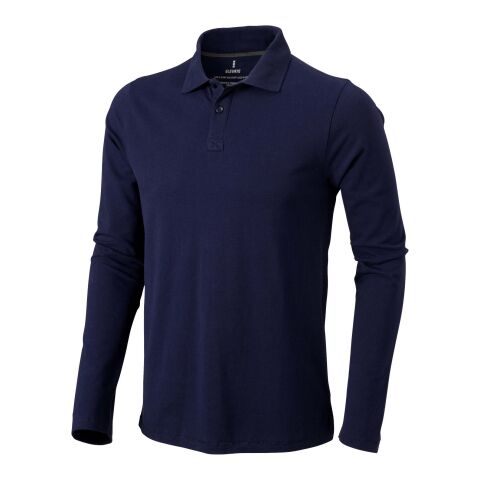 Oakville long sleeve men's polo Standard | Navy | M | No Branding | not available | not available | not available