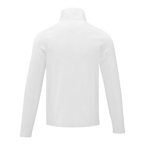 Zelus men&#039;s fleece jacket Standard | White | XS | 1-color Screen Print | right bicep | 80 mm x 100 mm