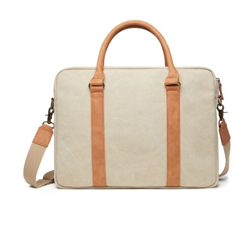 VINGA Bosler canvas computer bag brown | No Branding | not available | not available