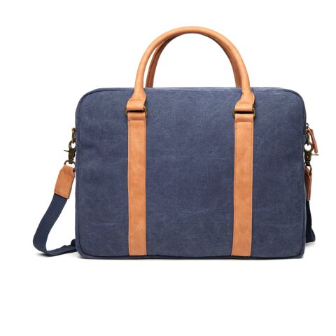 VINGA Bosler canvas computer bag navy | No Branding | not available | not available
