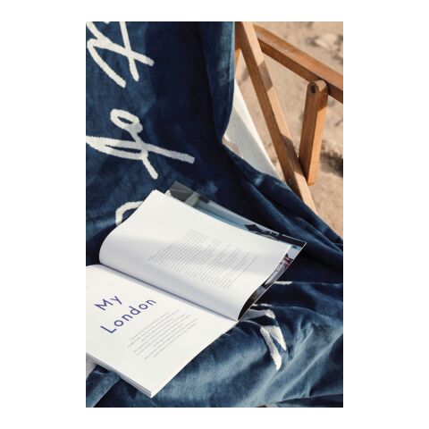 Vinga Lounge chair towel blue-white | No Branding | not available | not available | not available