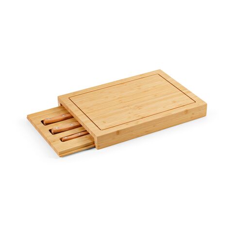 Brancusi Board Bamboo with Kitchen Knives Natural | No Branding | not available | not available | not available