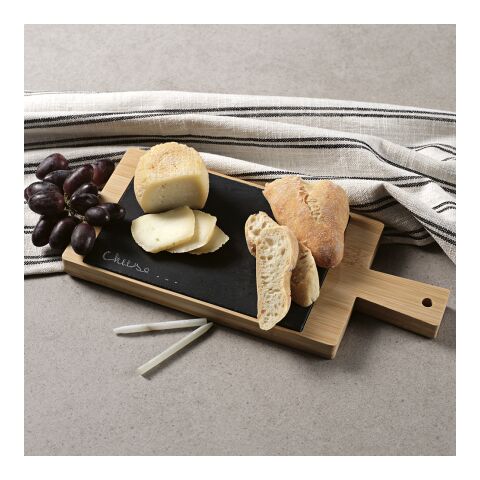Claudel Board Slate and Bamboo with Handle and Chalk Natural | No Branding | not available | not available | not available