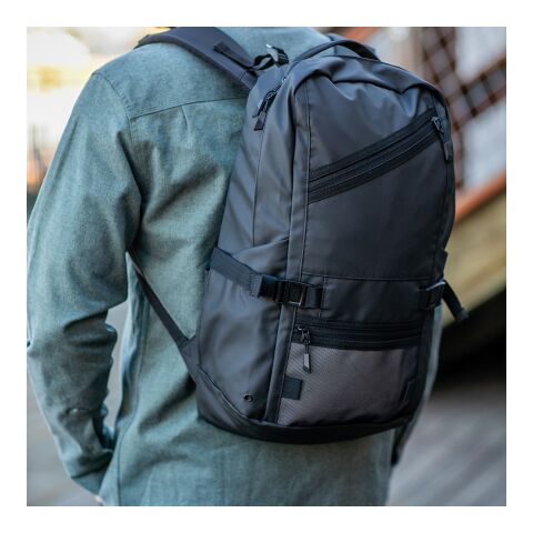 Rivin Backpack 18L rPET. Relective pocket. Fits 17&quot; laptop Solid black | No Branding | not available | not available | not available