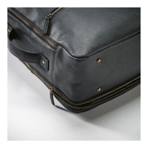 Paris Backpack 20L recycled Leather fits 17&quot; laptop Solid black | No Branding | not available | not available | not available