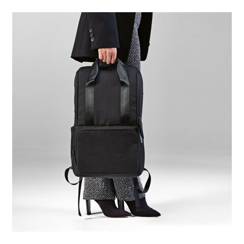 Bucharest Backpack 18L rPET. Front pocket. Fits 15.6&quot; Laptop Solid black | No Branding | not available | not available | not available